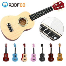 Load image into Gallery viewer, ADDFOO Ukulele 21 inch Ukelele Soprano 4 Strings Hawaiian Spruce Basswood Guitar Uke + String + Pick Stringed Instrument