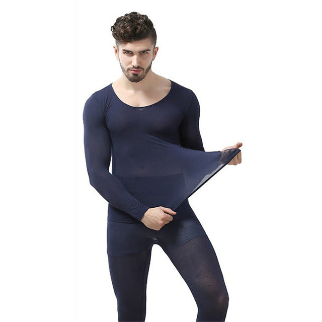 pitrice Male Thermal Underwear Casual Color Warm Long Johns Long